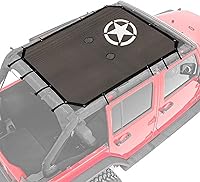 Vista 1 de Parasol para Jeep Wrangler JKU 2007-2018 de malla de longitud completa de 4 puertas, JK Unlimited, Sport, Sport S, Sahara, Rubicon, parasol de red