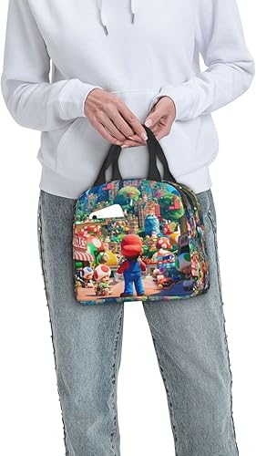 Miniatura 9 de Caja de almuerzo de dibujos animados portátil Lnsulation Bolsa de almuerzo multifuncional para oficina trabajo picnic