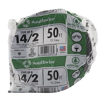 Southwire 13054222 14/2WG UF Wire 50-Foot