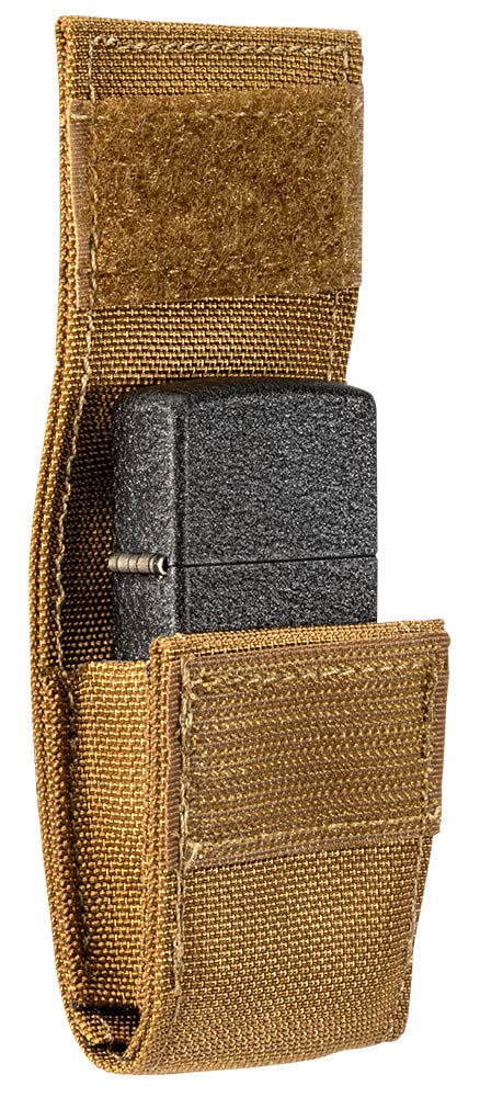 Zippo Coyote Tactical Pouch Black Crackle Windproof Lighter Gift Set Tan