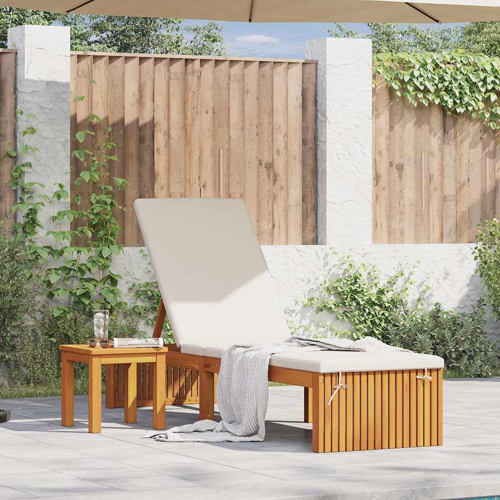 Chaise longue bois acacia solide pour remplacer vos anciens fauteuils de jardin usés