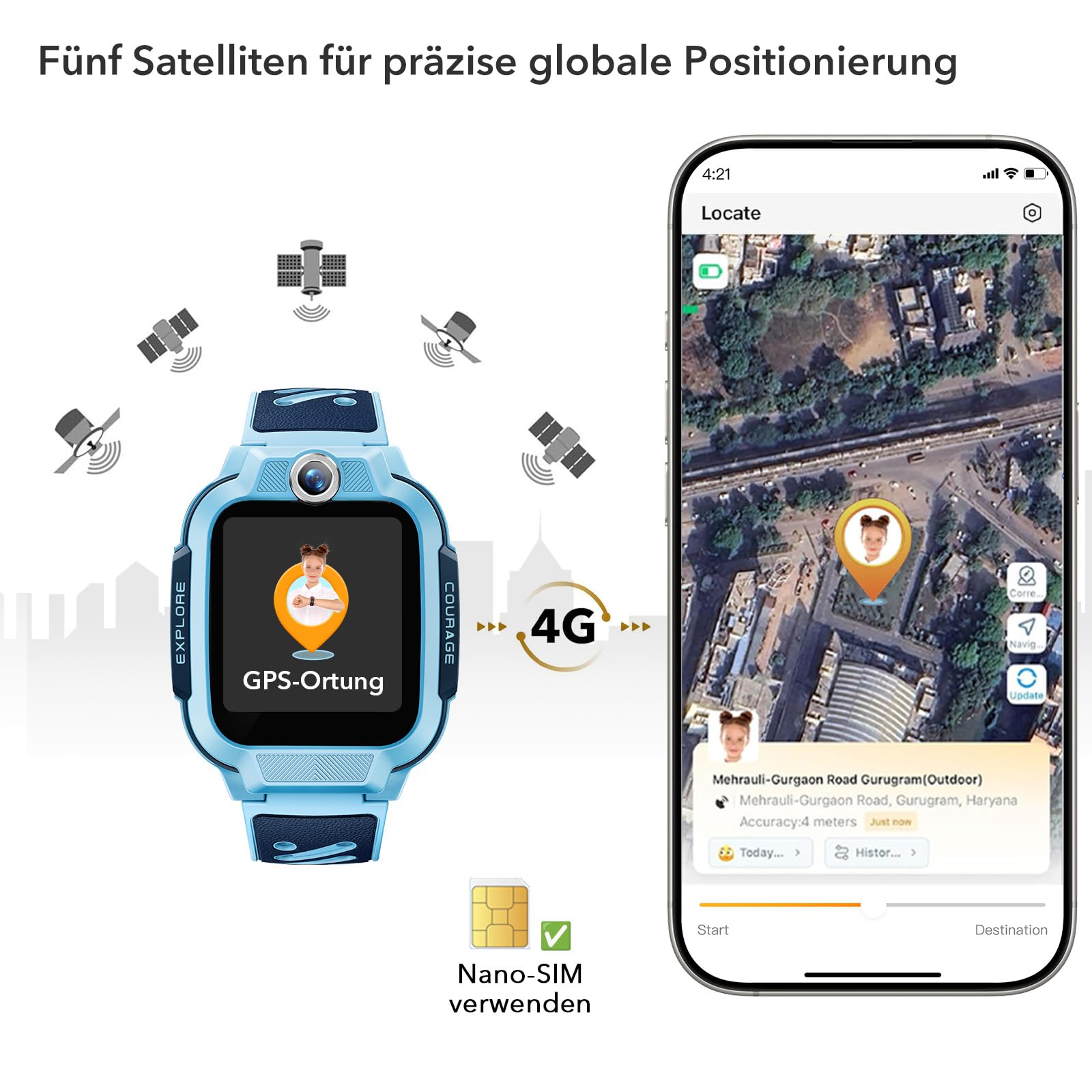 imoo Z3 Kinder Smartwatch mit GPS mit SIM,Videoanruf Kinderuhr Mädchen Rosa | Kids Smartwatch,IP68 Schwimmen Wasserdicht,256M+8G,Familie Freunde Chat,1.5",SOS,Fremdanruf-Sperre,Kamera,1-2 Tage Nutzung