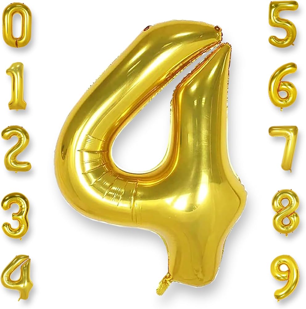 AULE 40英寸金色数字气球 大型生日周年庆装饰