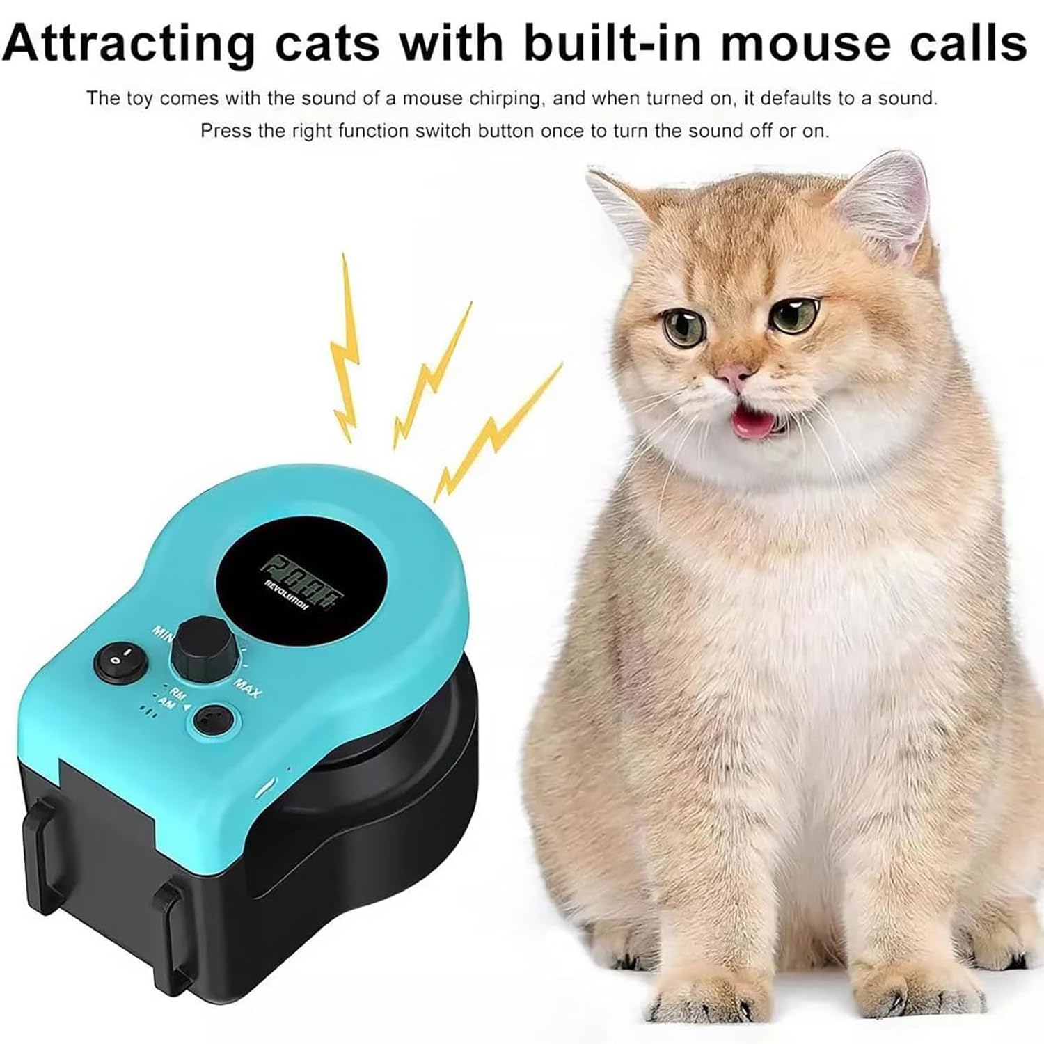 Giochi Gatti interattivi con Ruota Gatto, Giocattoli per Gatti Automatici/Telecomando, Giocattolo Gatto interattivo a velocità Regolabile, per Dispositivo di Allenamento Interno Tapis roulant Gatto