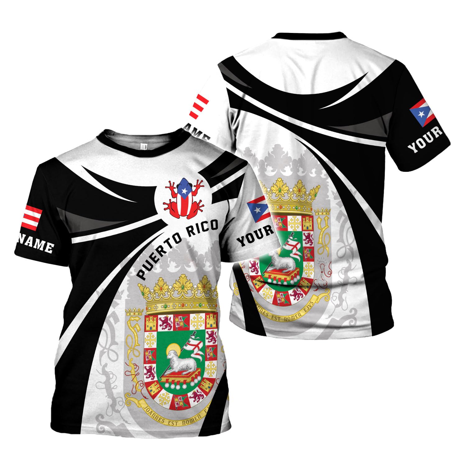 Personalized Name Puerto Rico Shirt, Customized Puerto Rico Shirts for Men and Women, Puerto Rico Flag T-Shirt 3