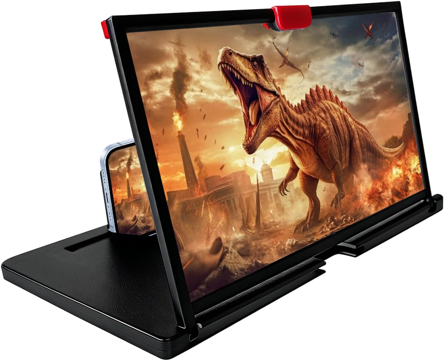 12'' Screen Amplifier for Cell Phone,3D HD Screen Expanders for Movie,Video,Gaming,Foldable Mobile Phone Stand with Screens Magnifier Projector for All Smartphone,Gifts for Men