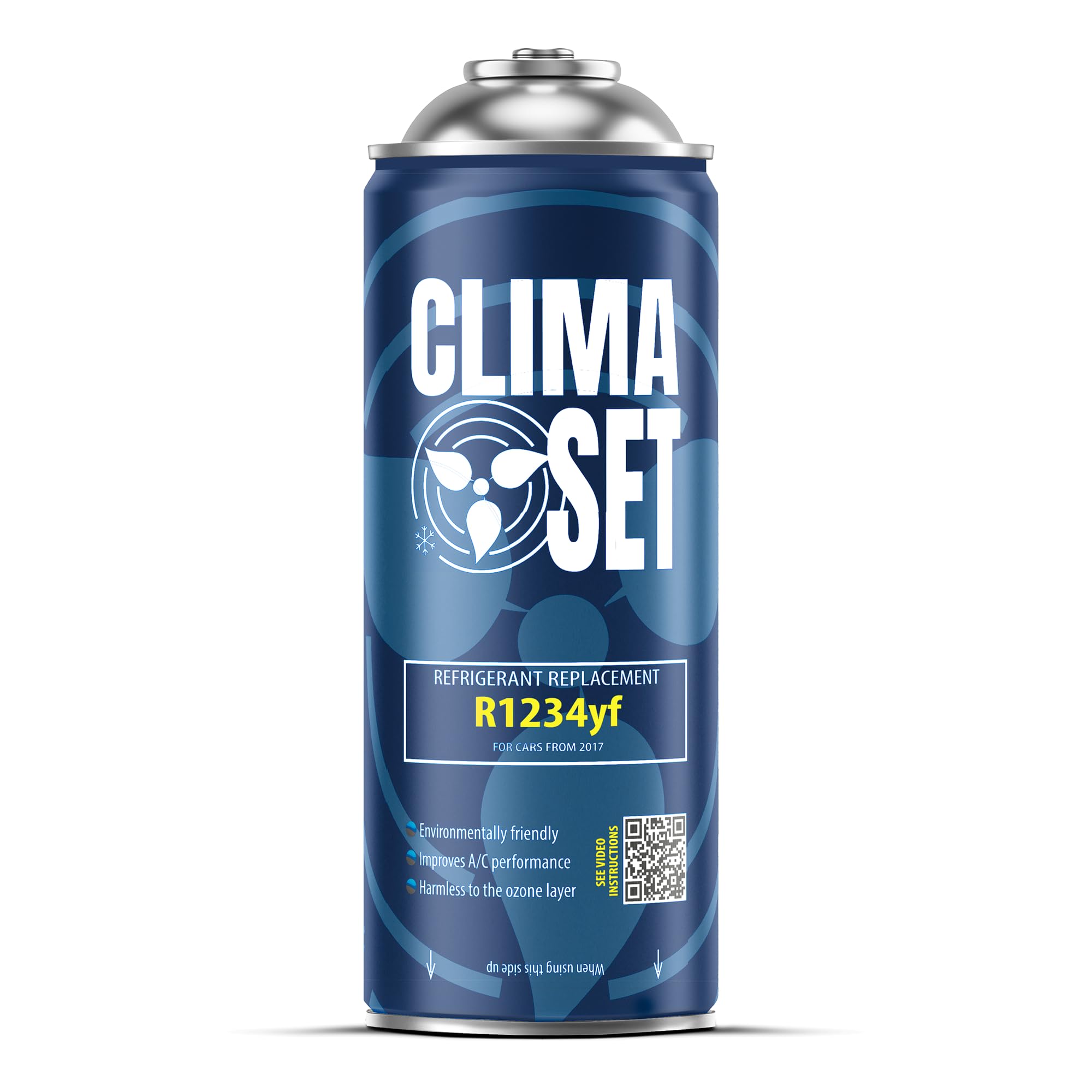 ClimaSet Gas aria condizionata auto -Sostituisce il refrigerante gas R1234yf per condizionatore - kit ricarica clima auto - ricarica aria condizionata auto dopo il 2016-1 x bombolette gas da 170 g
