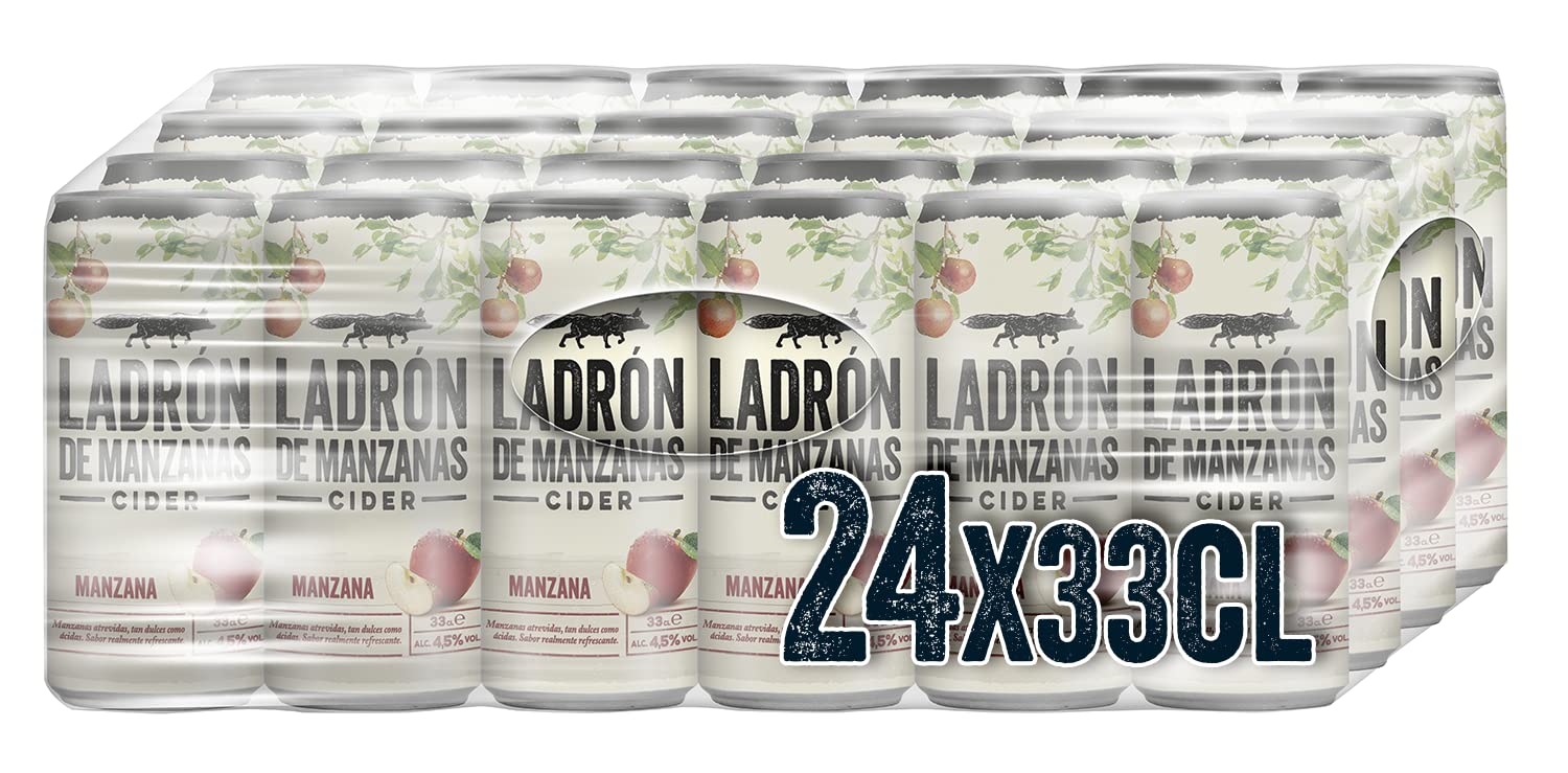 Ladrón de Manzanas Cider Pack Lata, 24 x 33cl & El Aguila Sin Filtrar Cerveza Lager Especial Pack Lata, 24 x 33cl