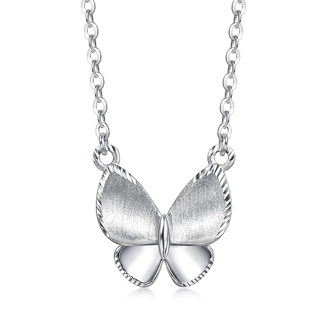 Chow Sang Sang CHOW SANG SANG 950 Platinum Essence Butterfly Necklace for Women 47cm 96396N