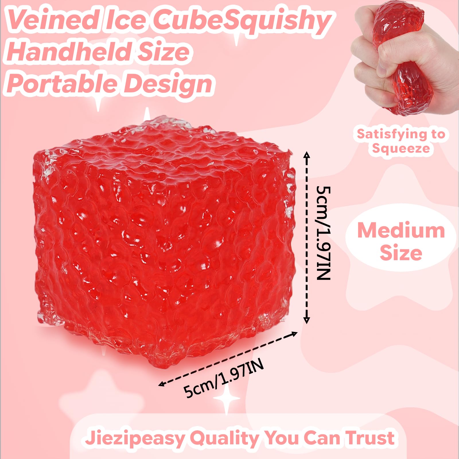 Jiezipeasy Honeycomb Cube Squishy Toy, Soft TPR Gel Stress Relief Squeeze Toy, Slow-Rising Sensory Fidget for Kids & Adults - Image 4