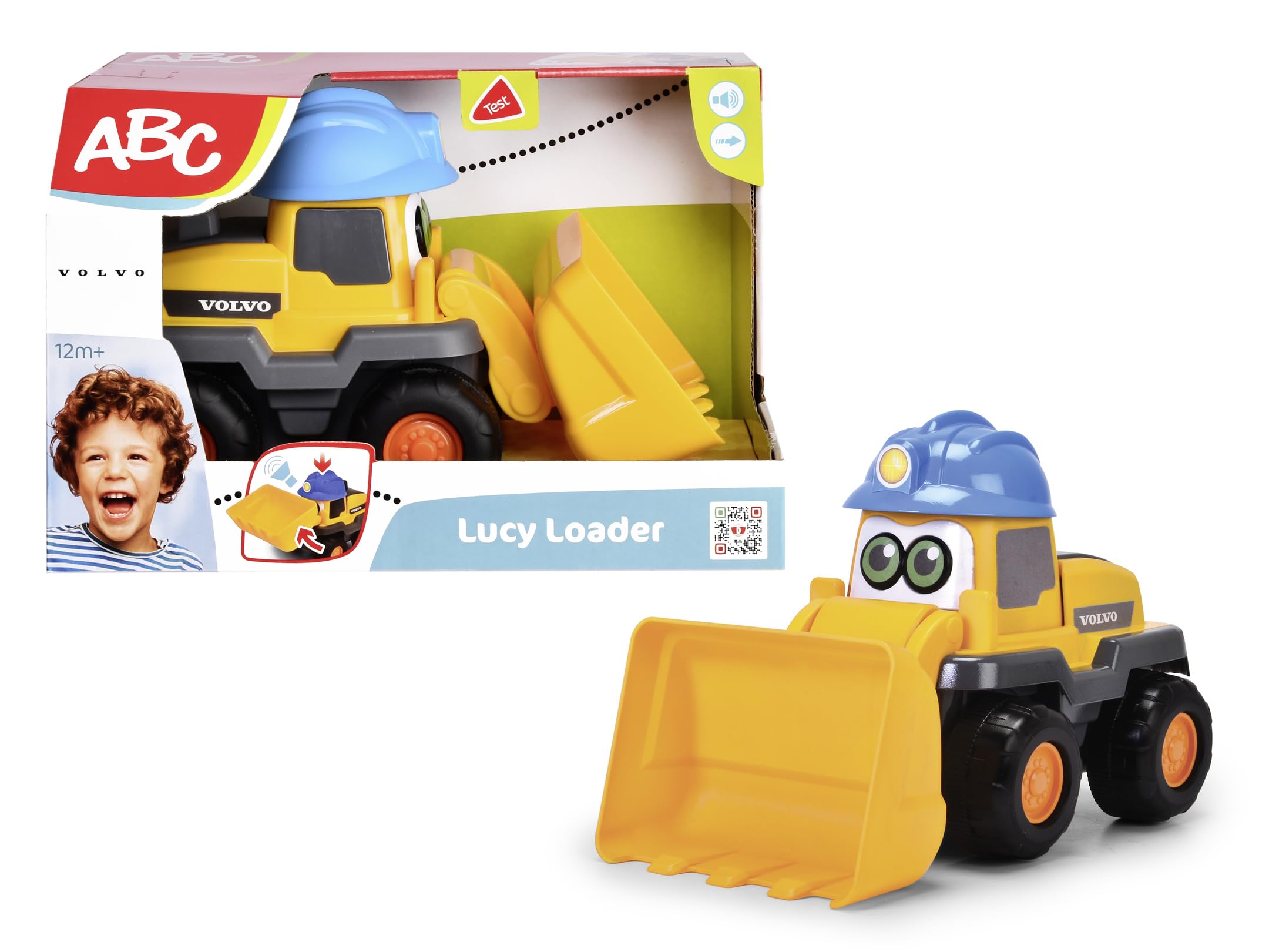 Dickie - ABC Volvo Chargeur Lucie 25cm - Véhicule Premier Âge - Fonctions Sonores - Dès 12 Mois - 204114012
