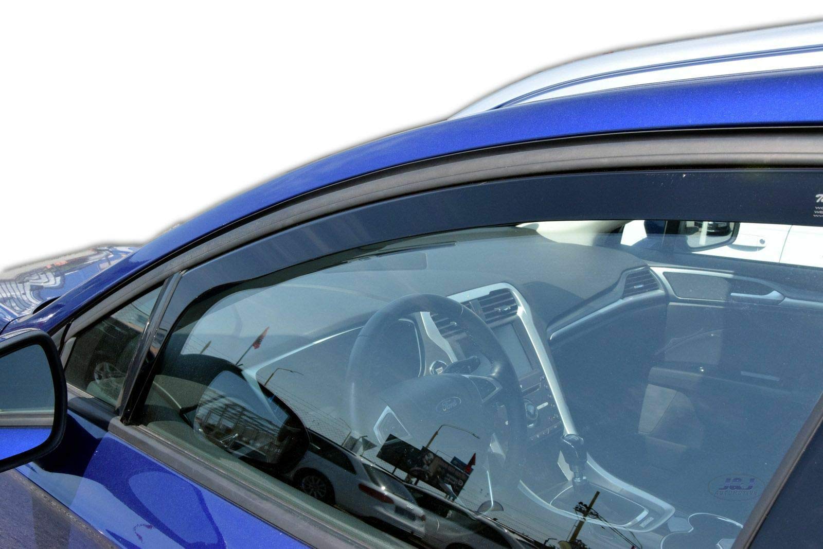 J&J AUTOMOTIVE Windabweiser passend für Ford Mondeo 2015-2022 4tlg, Heko Regenabweiser Vorne Hinten Getönt Dunkel Passform