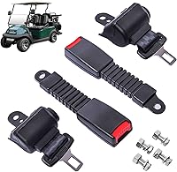Retractable Golf Cart Seat Belts Universal Fit for EZGO RXV TXT, Club Car DS, Go Kart, UTV - 2 Pack Safety Set