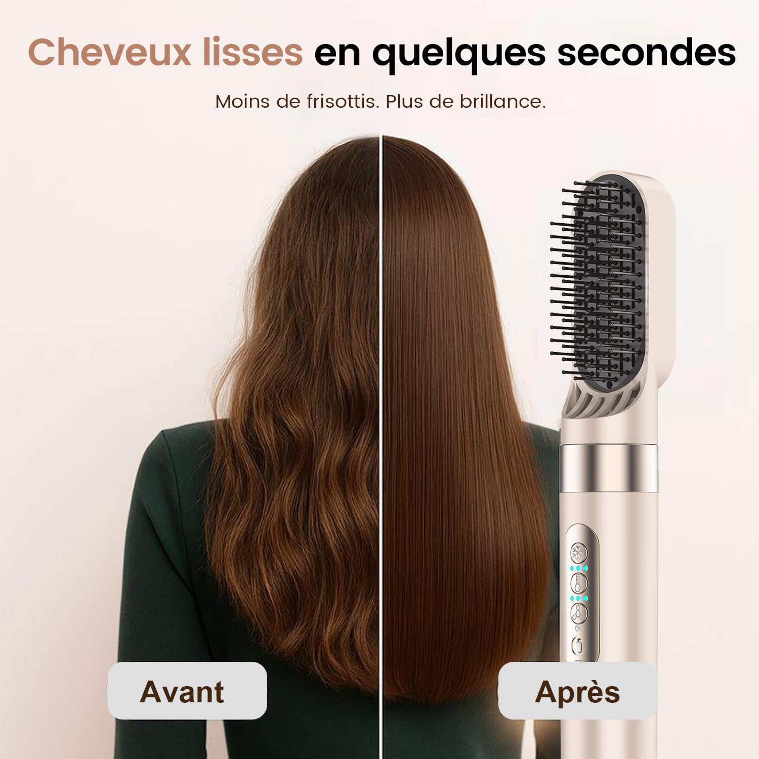 Air Styler 8-en-1 Brosse Soufflante – Haute Vitesse 110 000 tr/min Séchage & Coiffage Rapide, Ionique Sèche-Cheveux avec Boucleurs Auto-Wrap, Diffuseur, Brosse Volume & Lissante