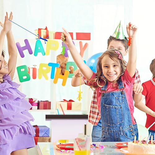 Miniatura 6 de PATKAW Juguete de lagarto adhesivo 24 piezas de juguetes divertidos de Geckos pegajosos para niños, lagartos elásticos, manos de gecko, figuras de