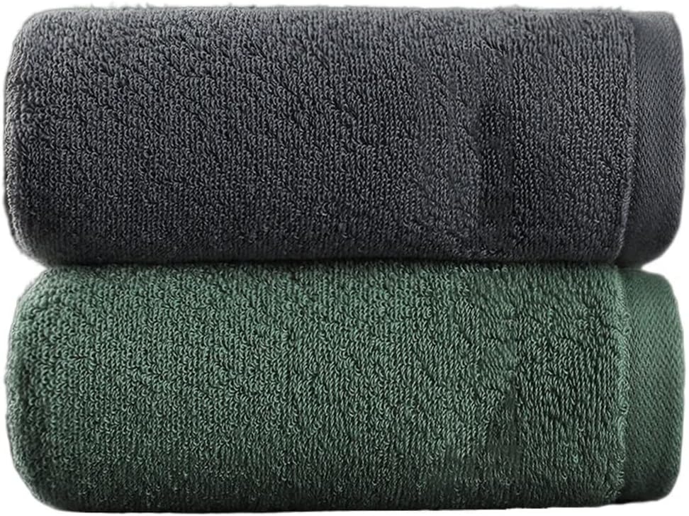 Towel Man wash his face pures Cotton Household Thickening Adult Soft Water Suction Towel Men and Women Bath(C 2PS)