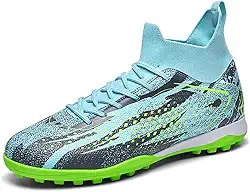 Chuteiras de futebol masculinas femininas para uso interno unissex cano alto AG TF botas de futebol juvenil beisebol rúgbi tênis de treinamento