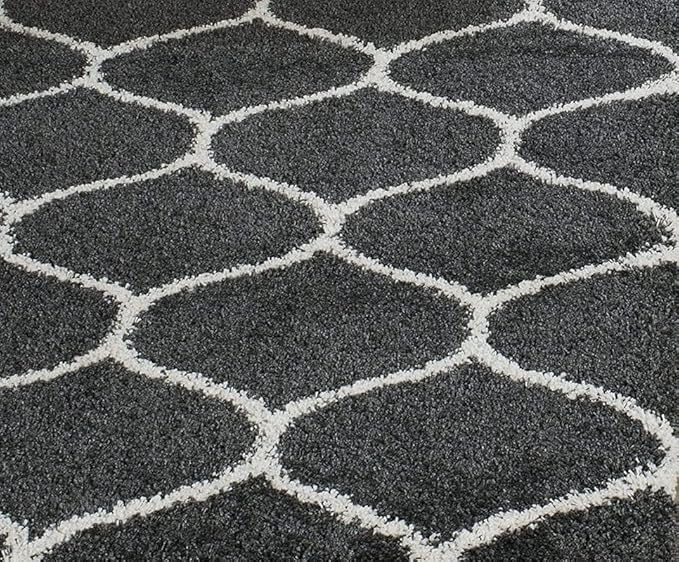 Image of Carpet for Living Room 5X7 FEET Modern Soft Shaggy Carpet Thick, Fluffy & 2 inch Pile Shag Rug for Your Kids Room, Bedroom & Livingroom (Dark Grey 1)