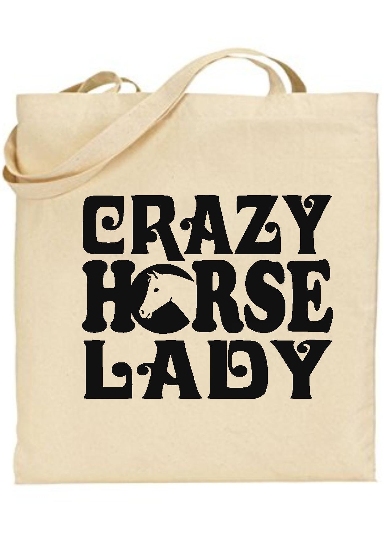 Crazy Horse Lady Cotton Tote Bag