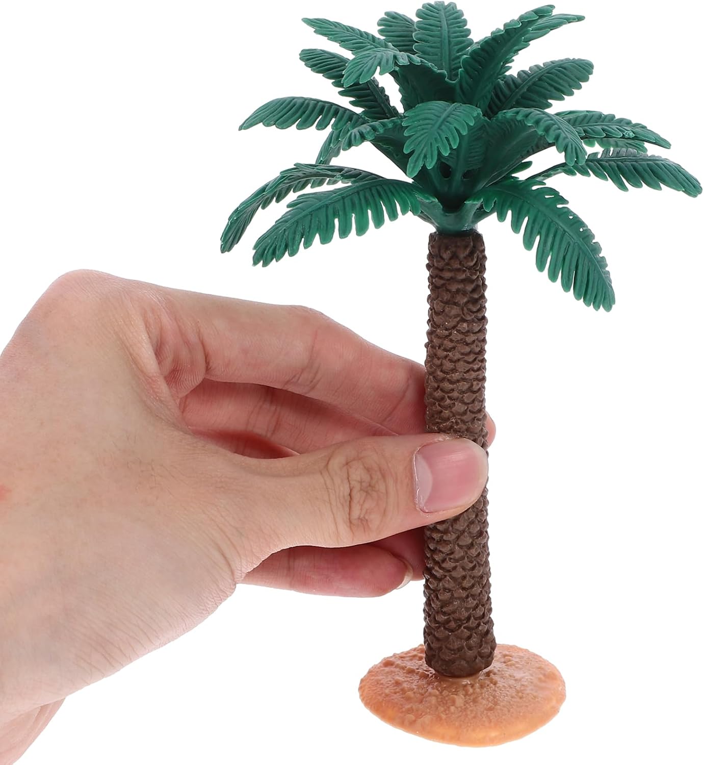 Yardwe 3 Pcs Mini Artificial Palm Tree Set, Plastic Coconut Fake Plant Bushes, Model Trees for Diorama Scenery, Micro Landscape Miniature Garden