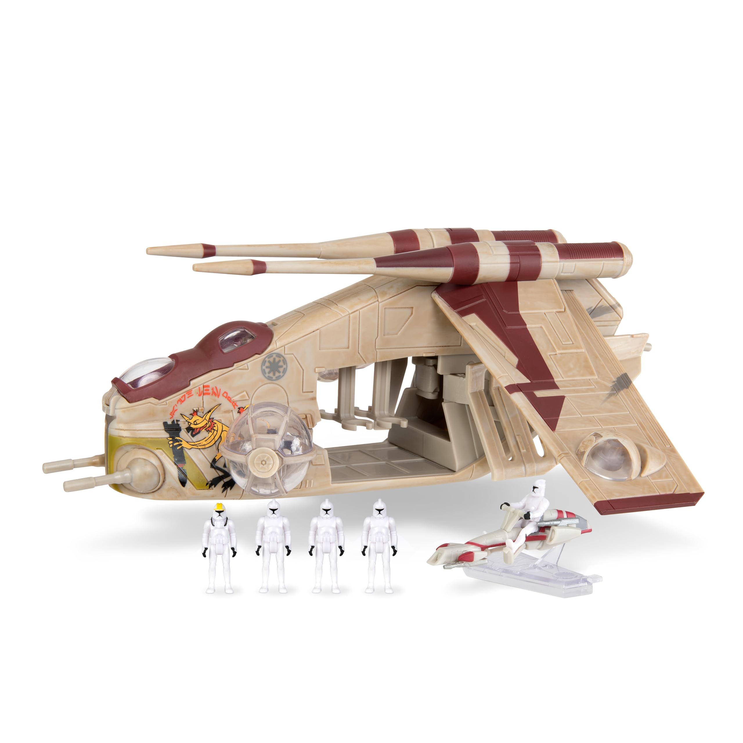 Star Wars Micro Galaxy Squadron - SWJ0100 - Grand Army of the Republic Battle Pack – 20cm großes Fahrzeug mit BARC Speeder und 5 Micro-Figuren als Zubehör