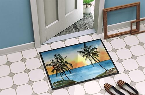 Miniatura 4 de Caroline's Treasures 8551MAT - Felpudo de palmera de 18 x 27 pulgadas, para interiores y exteriores, para entrada, antideslizante, lavable, pelo