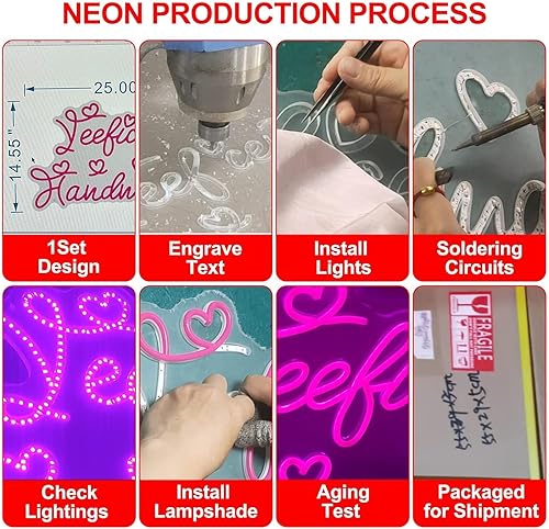 Miniatura 6 de Letrero de neón para decoración de pared, luces LED de neón Yeeficent para pared de dormitorio, letreros de neón regulables, letrero de luz