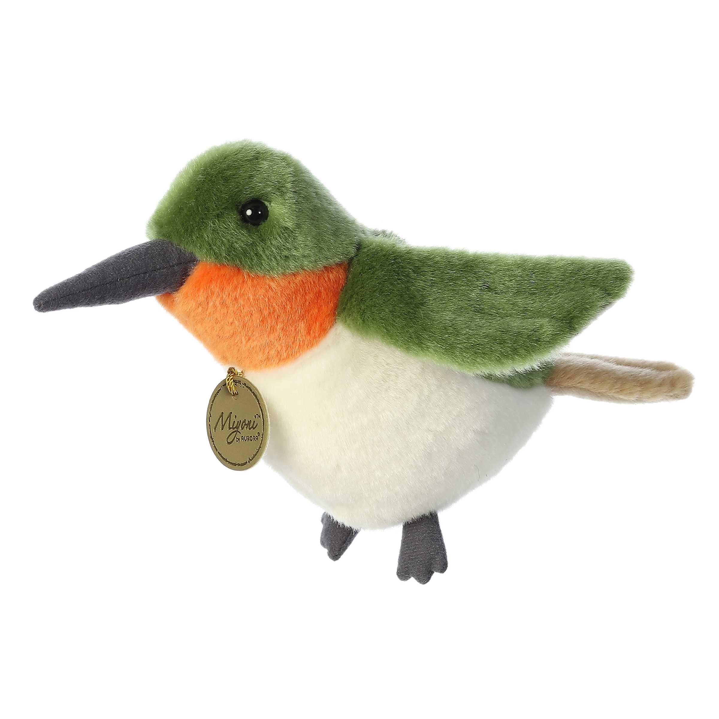 Aurora(r) Adorable Miyoni(r) Ruby-Throated Hummingbird Stuffed Animal - Lifelike Detail - Cherished Companionship - Green 9 Inches - Image 7