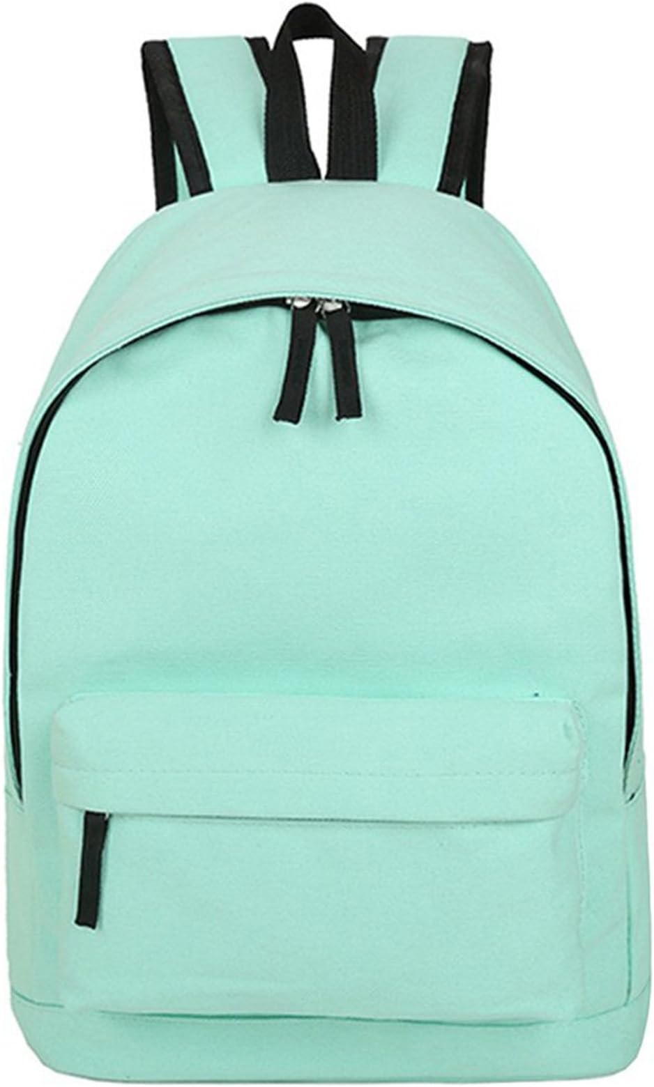HoJax Plain Casual Canvas School Bookbag College Backpack Travel Bag (Green)