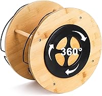 Vista 3 de Yopay Lazy Susan Organizer 2 Tier, Bamboo Rotating Spice Rack for Kitchen Countertop Cabinet, Spinning Makeup Turntable Organizer with Steel Side