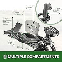 Vista 3 de Caddytek CaddyLite EZ V8 Carrito de Golf Empujable - Carrito Ligero de 3 Ruedas Plegable con Plegado de 2 Pasos con un Solo Clic, Ruedas de EVA