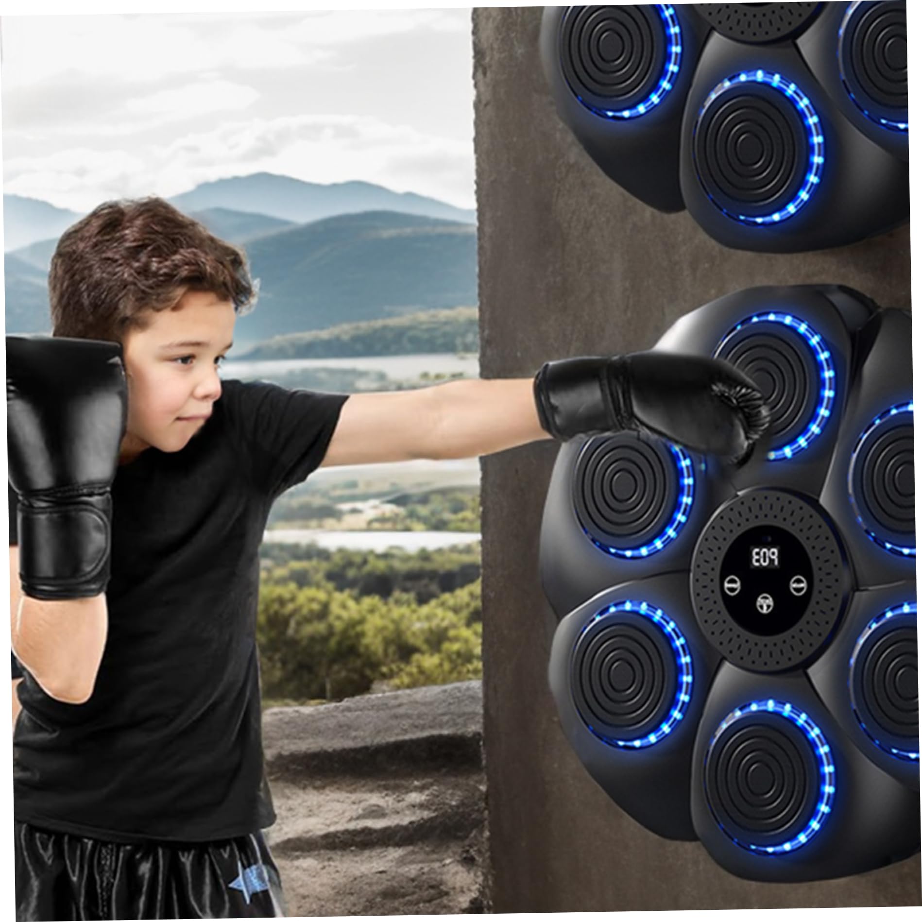 Machine De Boxe Musicale - PIMPIMSKY - Bluetooth - 9 Niveaux De Vitesse - Éclairage RVB - Mixte