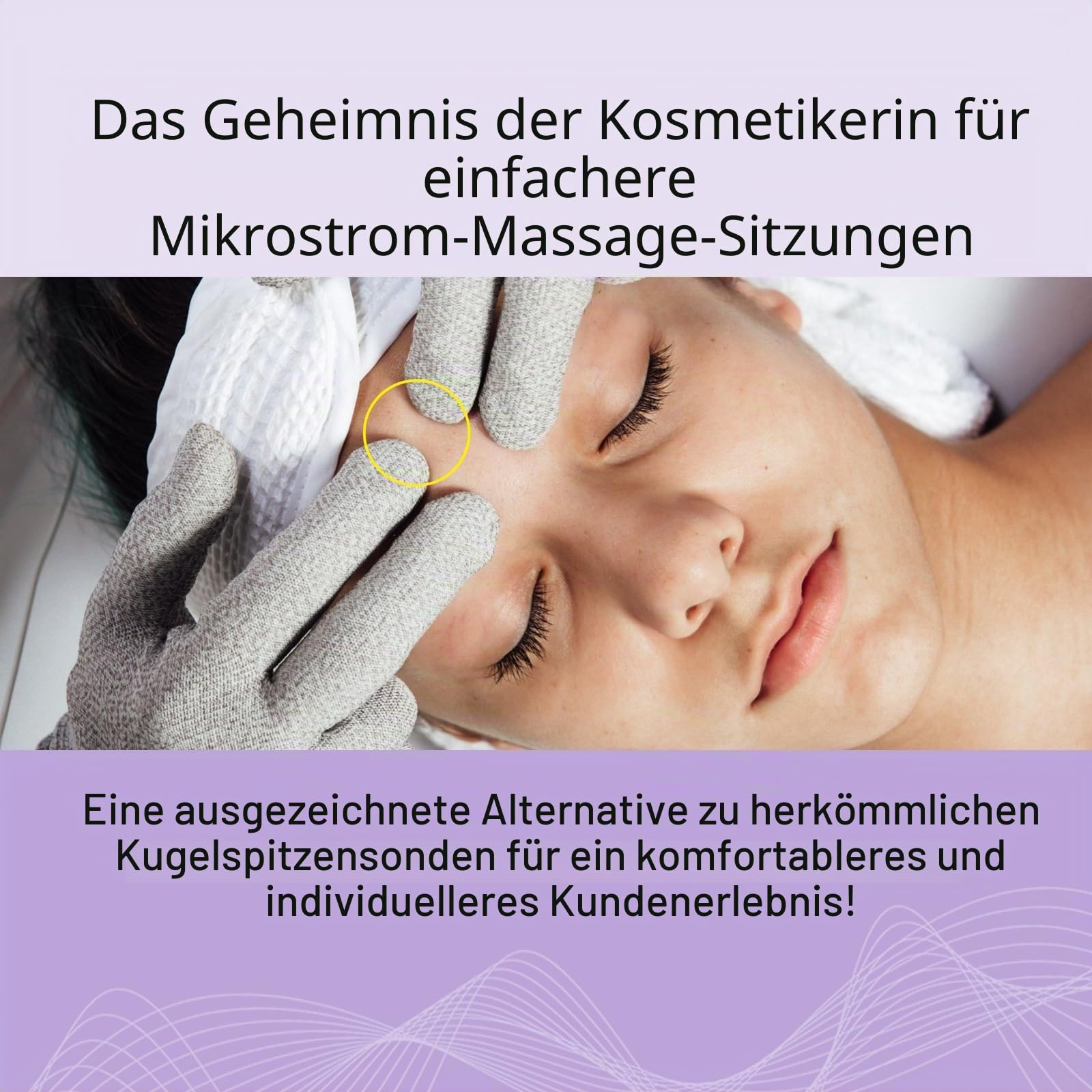 myolift 7E Leitfähige Handschuhe (Paar) | Mikrostrom-Handschuhe zur Verwendung mit allen Mikrostrom-Facelift-Geräten