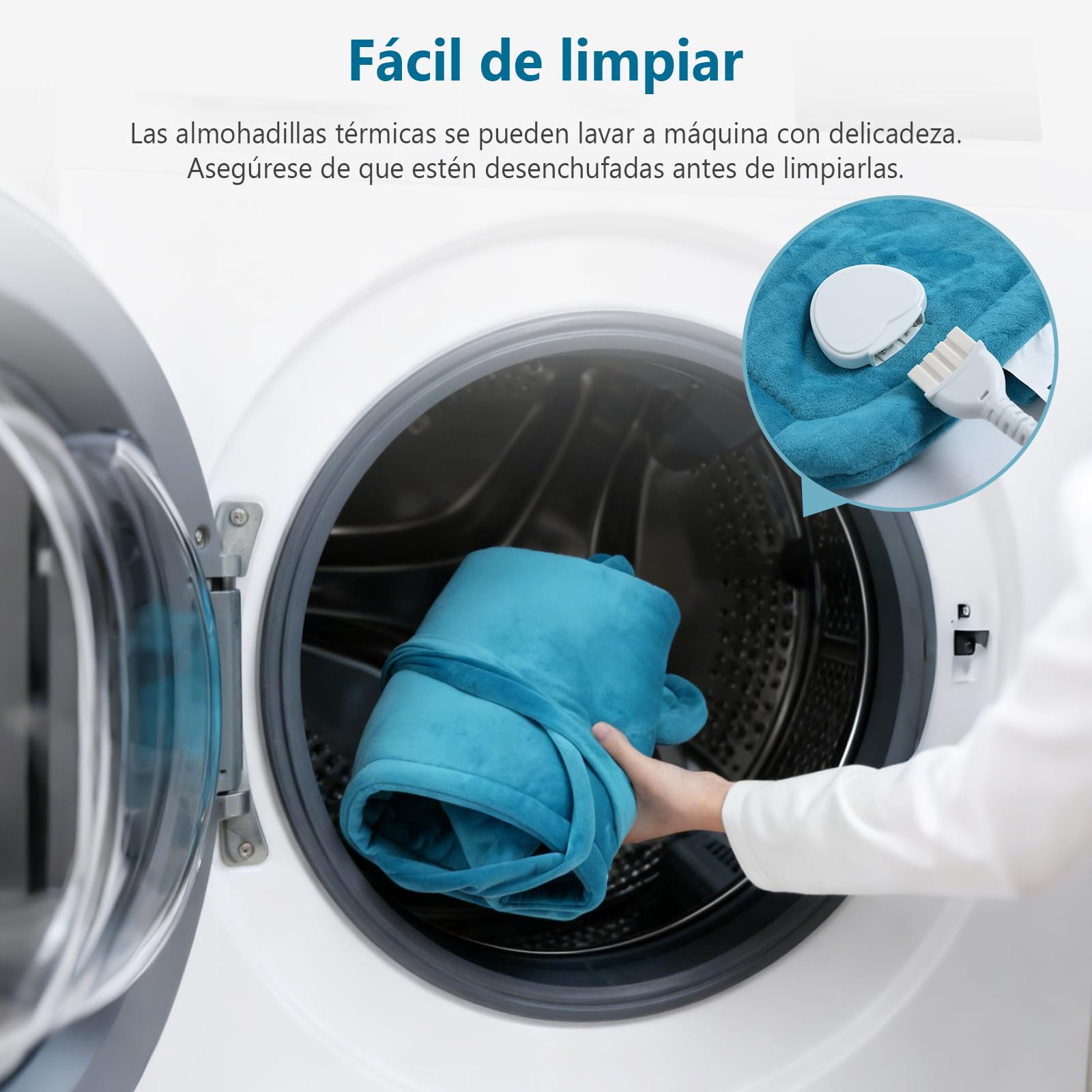 DEWEL Manta Electrica Espalda y Cuello 60 * 90Cm, Cuenta con Apagado AutomáTico, Calentamiento RáPido, CinturóN, Franela, 10 Ajustes de Temperatura y Un Temporizador de 3 Etapas, Lavable a MáQuina