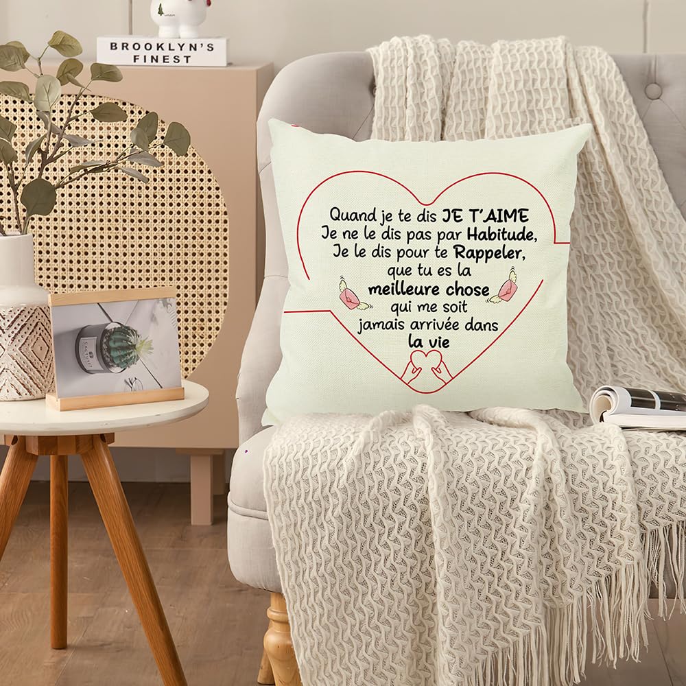 Coussin En Peluche Amusant Pour Couples | Décoration D'intérieur, Cadeau Saint-Valentin, Anniversaire (50 Cm, Marron)