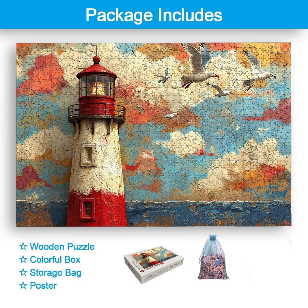 Puzzle Faro, Puzzle 1000 Pezzi per Adulti, Decor, Regalo Donna/Uomo -2449