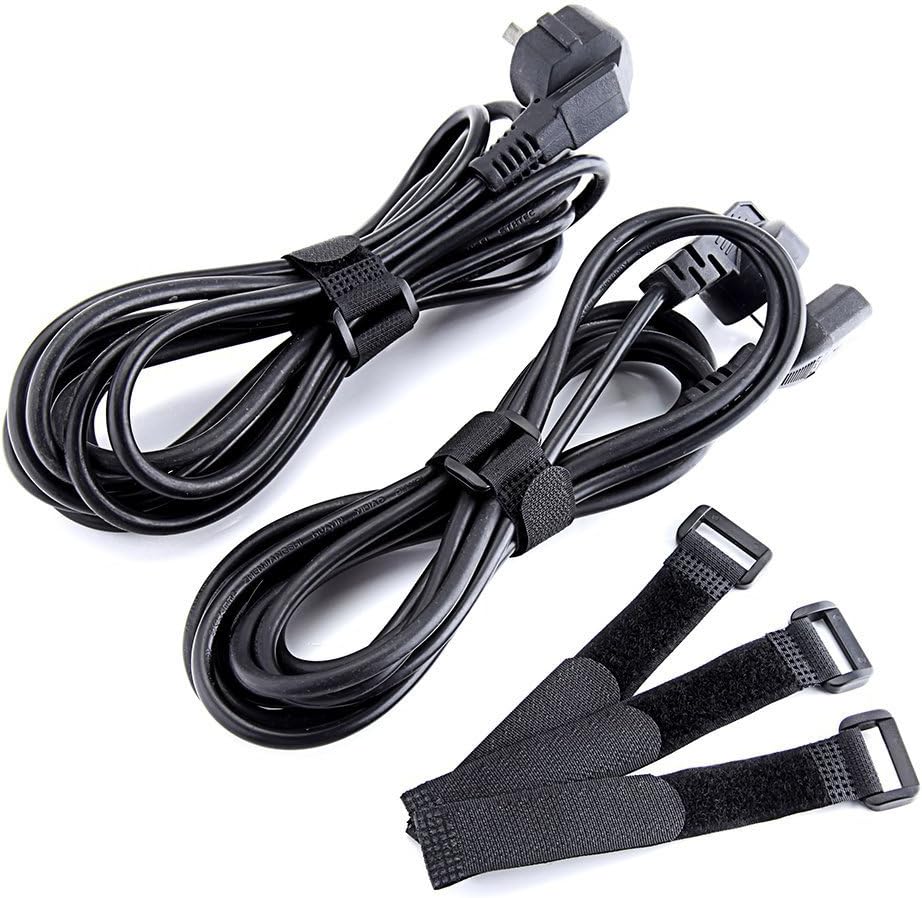 25pcs Black Reusable Fastening Cable Straps, Hook and Loop Cable Tie Down Straps 0.8" x 6" : Electronics