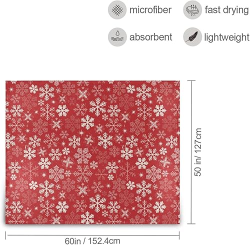 Miniatura 3 de White Winter Snowflakes Christmas Sofa Throw Blanket Winter Plush Travel Blankets Flannel Ultra-Soft Throws 50x60 Inches for Car, Picnic, Travel