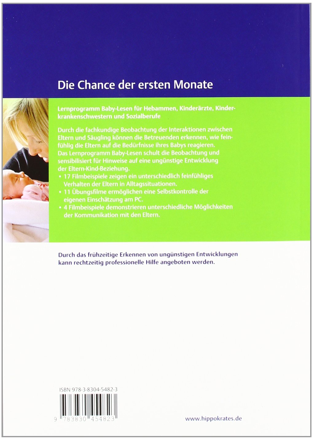 Lernprogramm Baby-Lesen: Übungsfilme mit Begleitbuch für die Beratung von Eltern