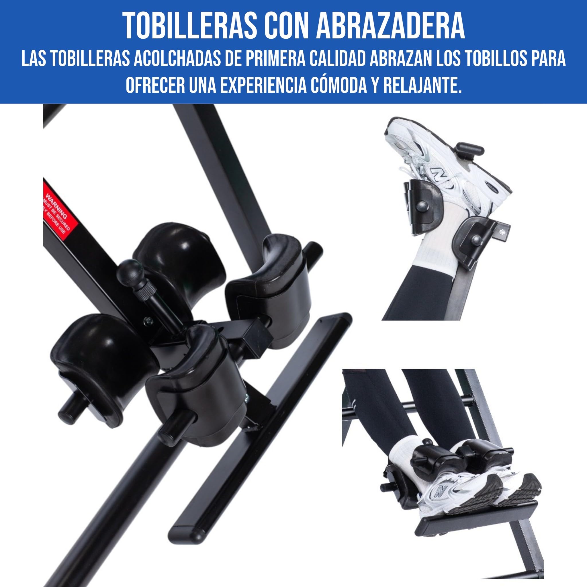 Tabla de Inversión Plegable con inversión Total, soporta hasta 150 kg y cómodos Soportes para Tobillos