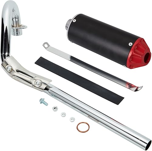 Miniatura 4 de Kit de montaje de tubo de silenciador de escape de alto rendimiento de 1.102 in para motocross CRF50 SSR