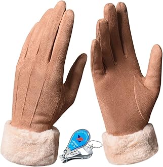 KXF Winter Warm Gloves, Womens Lady Super Soft Touch Screen Gloves Thick Fleece Lined Glove Cold Weather Windproof Outdoor Sports Handwarmers Cycling Running Mittens