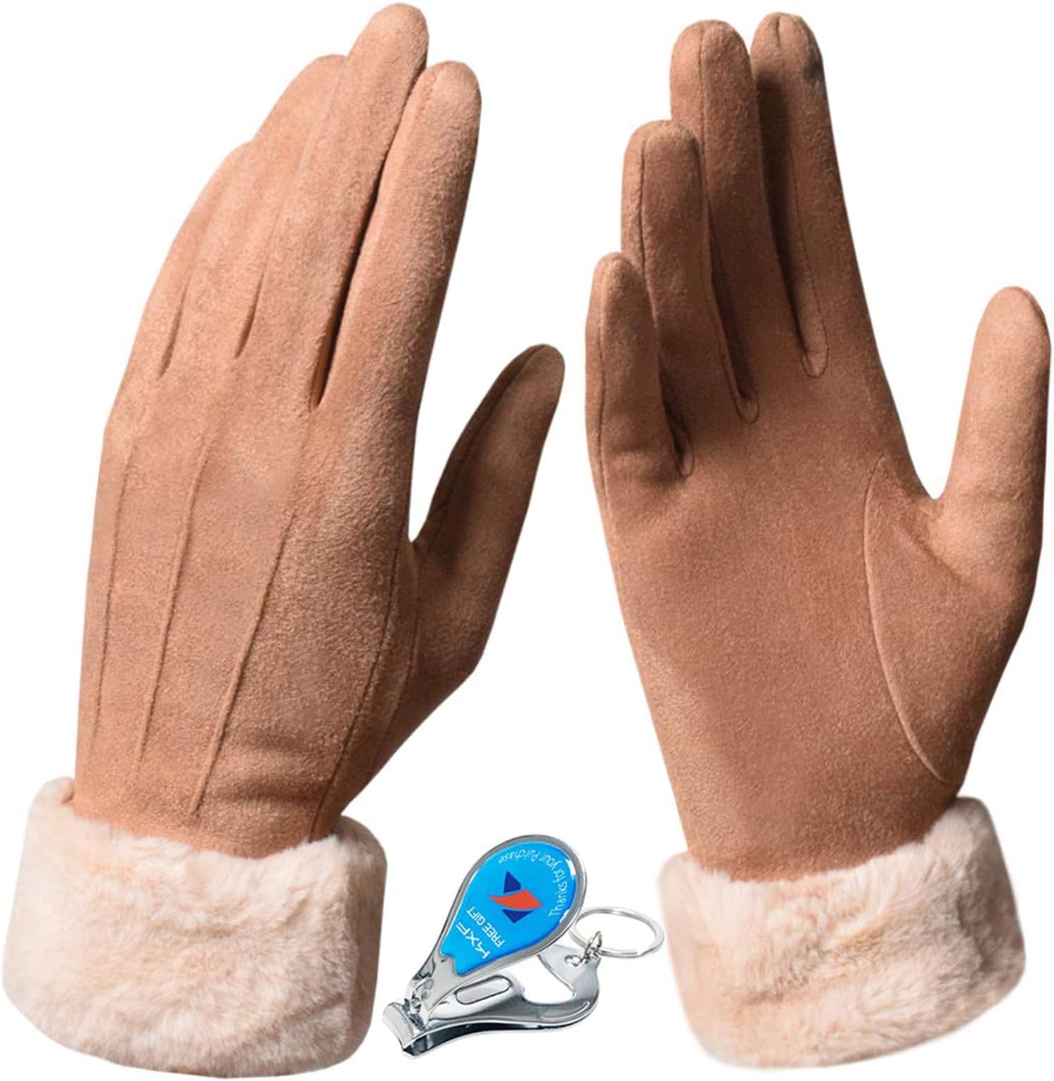 KXF Winter Warm Gloves, Womens Lady Super Soft Touch Screen Gloves Thick Fleece Lined Glove Cold Weather Windproof Outdoor Sports Handwarmers Cycling Running Mittens