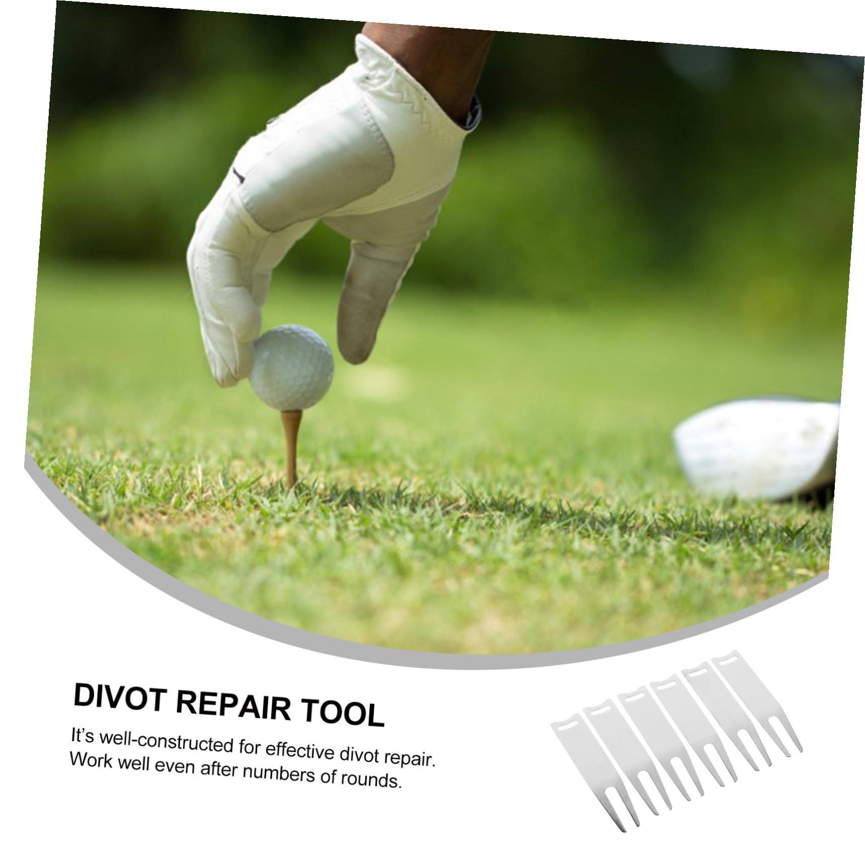 Yardwe Pitchgabeln Für Den Golfsport Gadgets Golf-Marker-Hut-Clip Golfball Marker Golf Zubehör Golfwerkzeug Reparieren Reparaturwerkzeug Für Golfschläger Eisen Silver