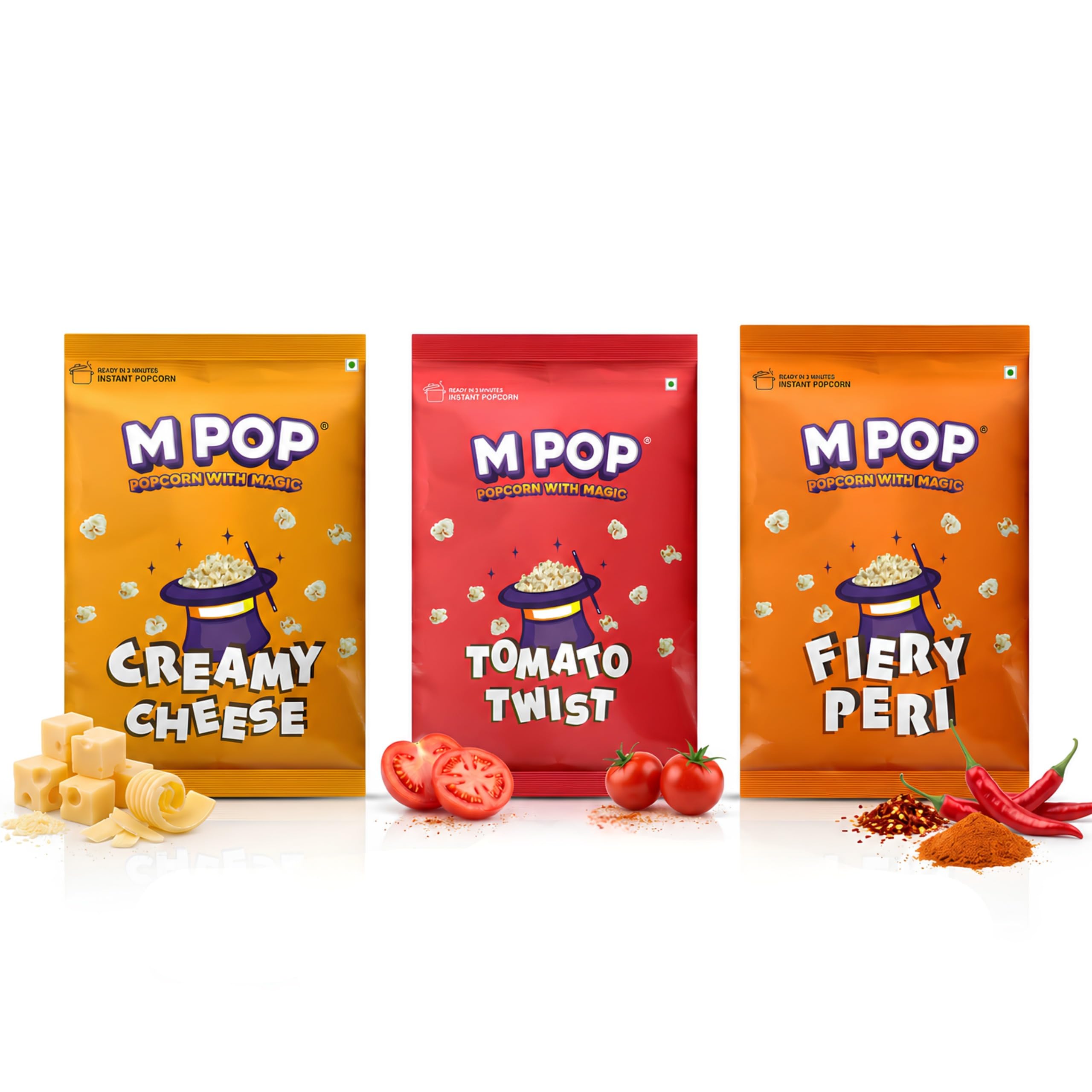 M POP Instant Popcorn Assorted Flavor | Theatre Style Popcorn at