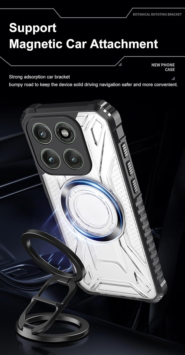 Phone case attached to a magnetic car mount