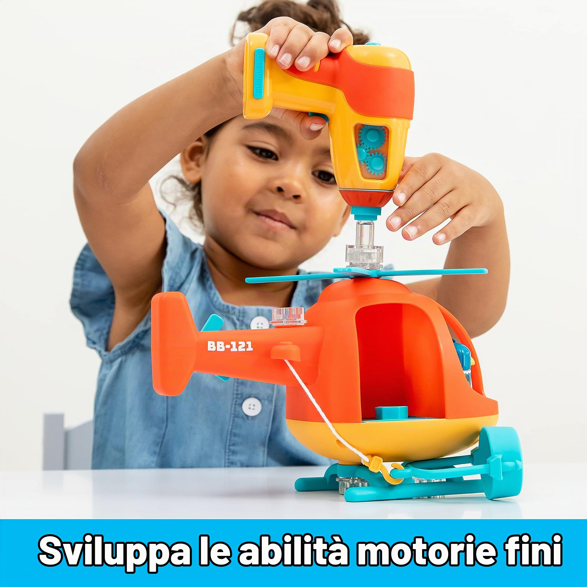 Elicottero di Soccorso con Bolt Buddies Design & Drill di Learning Resources, Gioco di costruzione per sviluppare la motricità fine