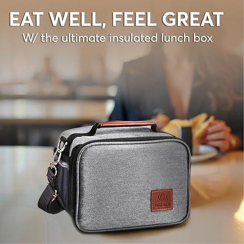 Vista 2 de Umami Lonchera para adultos para mujereshombres, pequeña bolsa aislada, capacidad perfecta, reutilizable y fácil de limpiar, bolsa de almuerzo