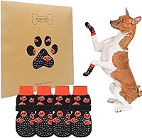 Vista 15 de BEAUTYZOO Calcetines antideslizantes para perros pequeños, medianos y grandes, protector de patas de perro con agarre para suelos de madera dura