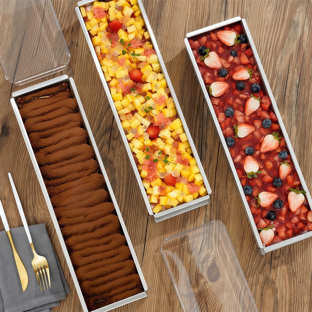 Rechteckige Kuchenform, Antihaft-Tiramisu-Formen, Aluminium-Legierung, Backblech für Tiramisu-Käsekuchen, verstellbare Kuchenform